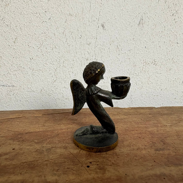 Bronze Engel als Kerzenhalter von Walter Bosse für Herta Baller