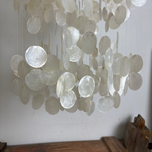 Vintage große Muschel Lampe
