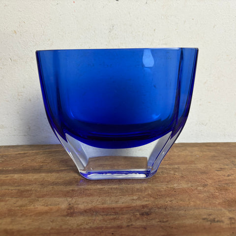 Vintage Glas Vase von Gunnar Ander für Lindshammar Glasbruk