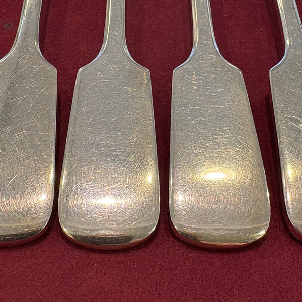 6 Vorspeisegabeln Alt-Spaten 150er Silber Auflage von Robbe Berking