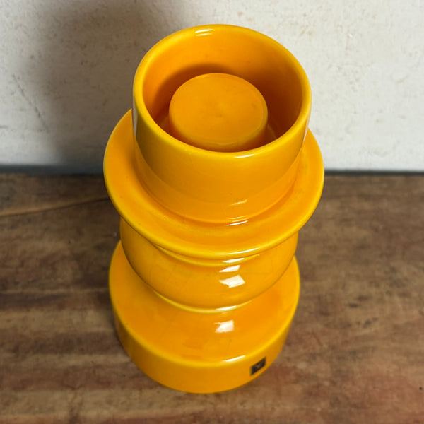 Vintage Keramik Kerzenständer Gallo Villeroy und Boch in gelb