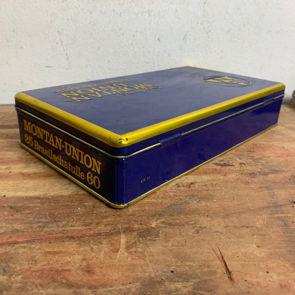 Vintage Blechdose Neuhaus Montan Union Brasilschatulle