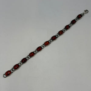 Vintage Armband Silber mit Bernstein