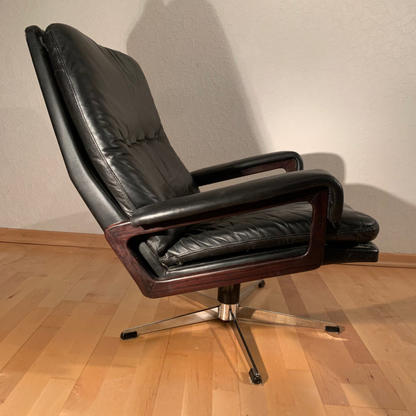 Vintage Lounge Sessel und Ottomane King Chair von André Vandenbeuck für Strässle