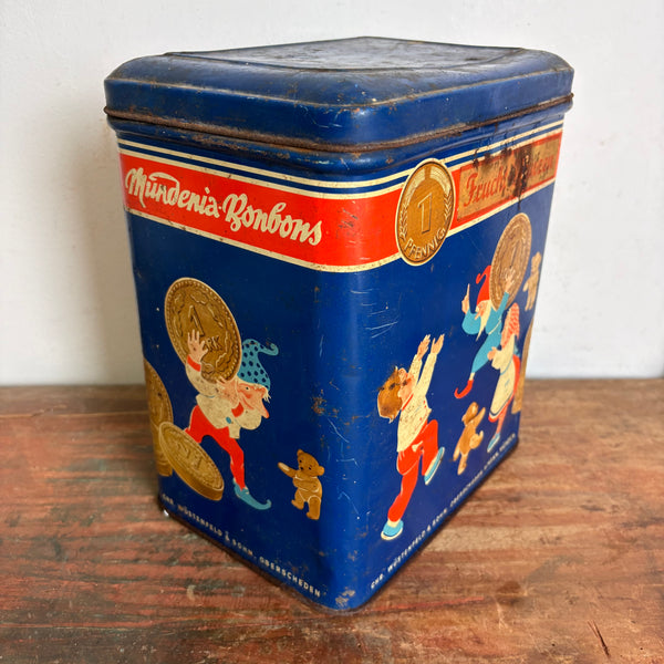Vintage Blechdose Mundenia Bonbons Knusper Münze