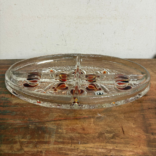 Vintage Kabarett Schale von Walther Glas