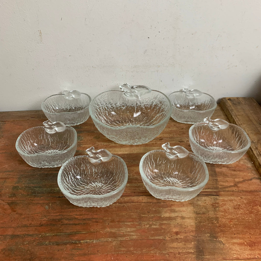 Vintage Glas Dessert Schalen Apfel OVP – Trödelfuchs Vintage Shop