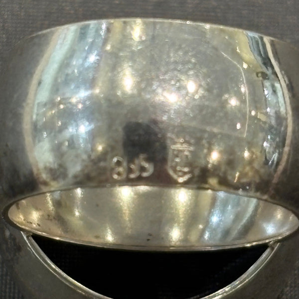 6 Art Deco Serviettenringe Silber von Hans Przyrembel