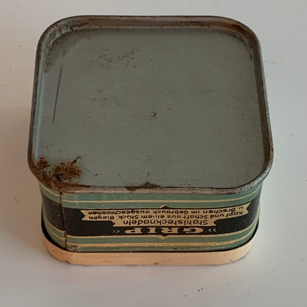 Vintage Blechdose Stahlstecknadeln Grip