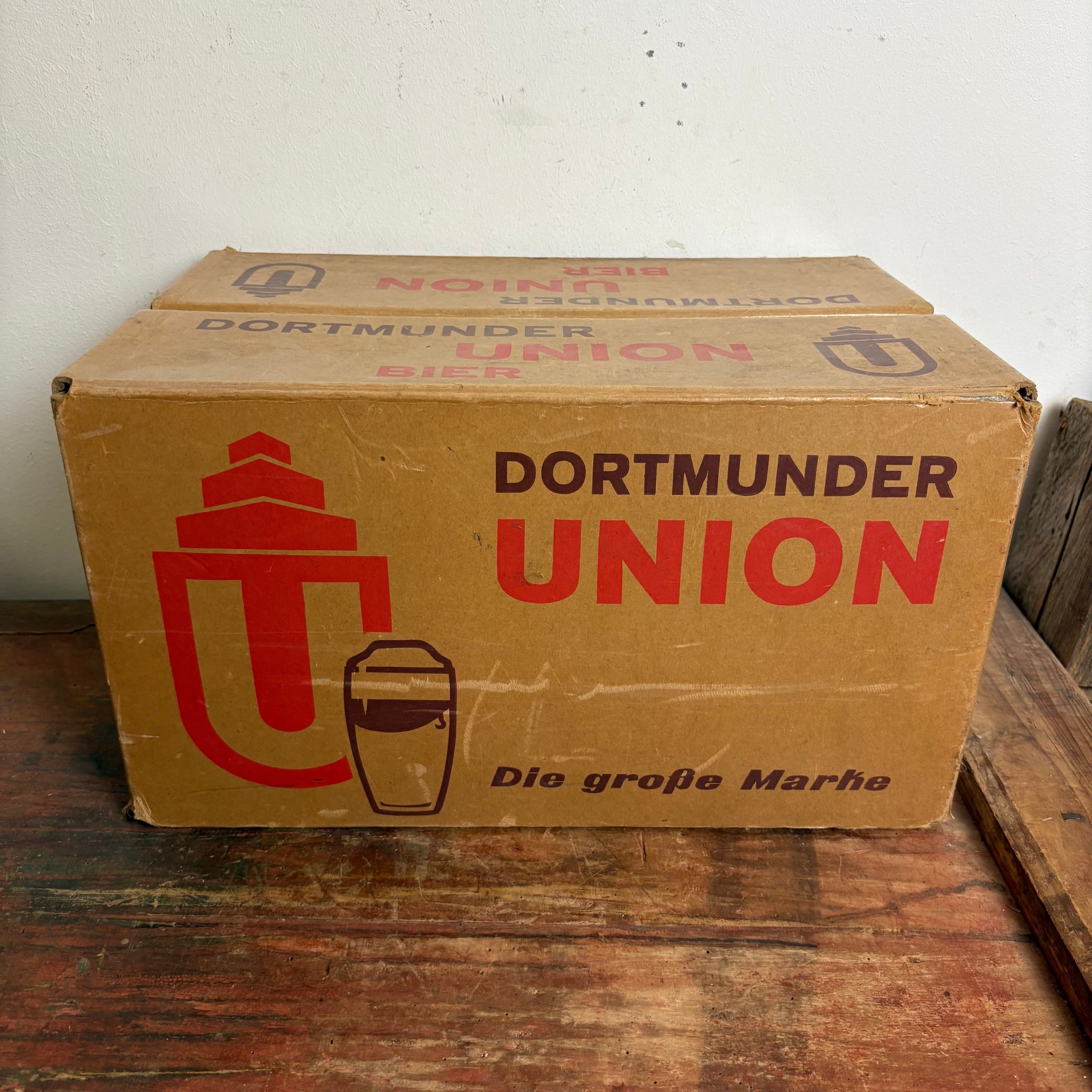 Vintage Papp Bierkiste Dortmunder Union Bier