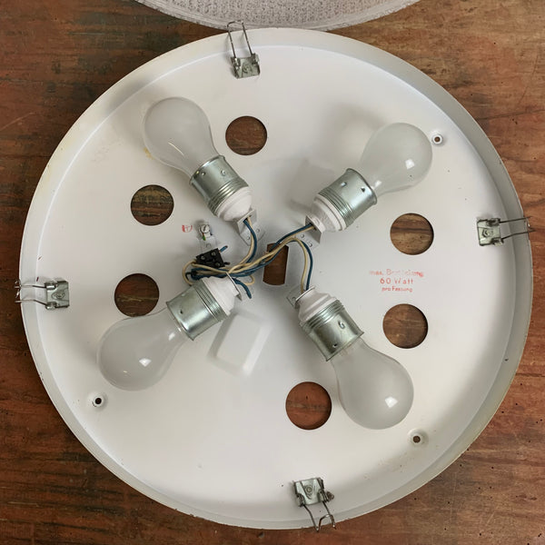 Vintage große Eisglas Optik Deckenlampe