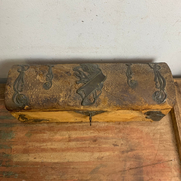 Antike Jugendstil Schatulle aus Leder