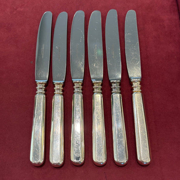 6 Vorspeisenesser Alt-Spaten 150er Silber Auflage von Robbe Berking