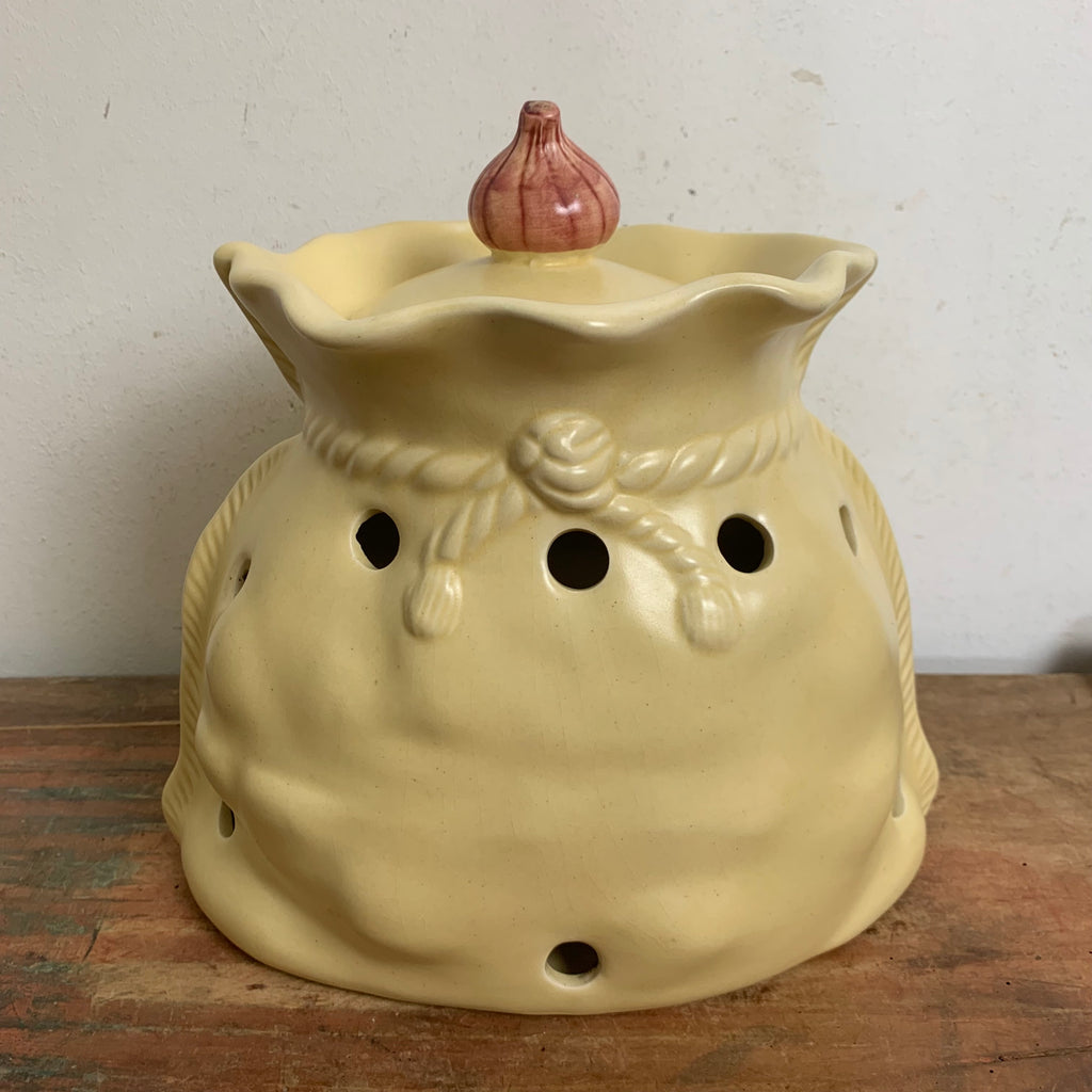 Vintage Keramik Kartoffel Zwiebel Knoblauch Vorratstopf – Trödelfuchs Vintage Shop