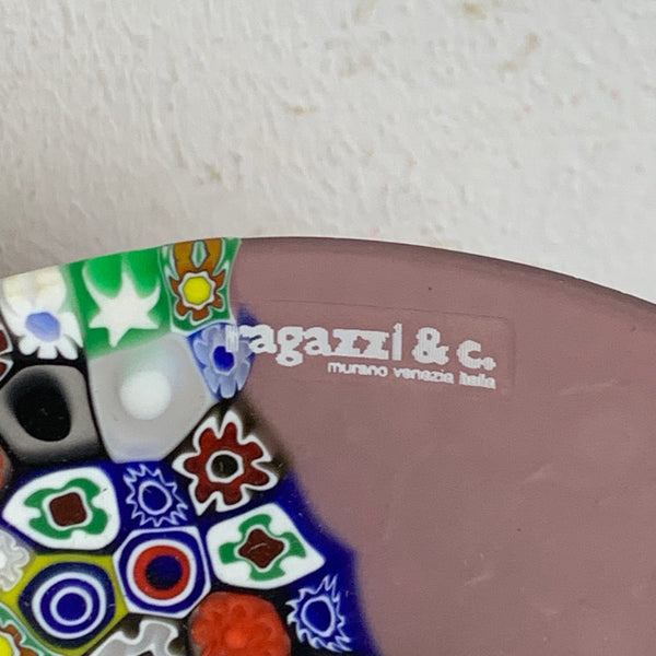 Vintage Millefiori Glasschale von Ragazzi und Co. Murano