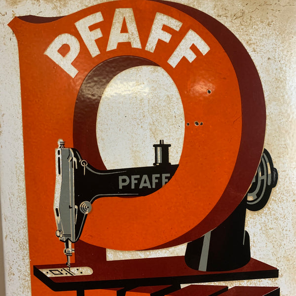 Vintage Emaille Schild Pfaff Nähmaschinen