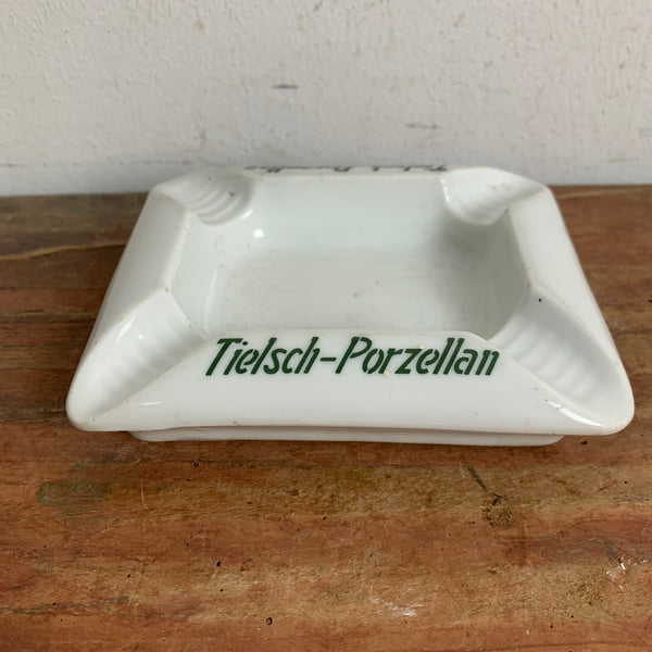 Vintage Werbe Aschenbecher von Tielsch-Porzellan