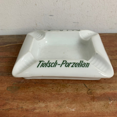 Vintage Werbe Aschenbecher von Tielsch-Porzellan