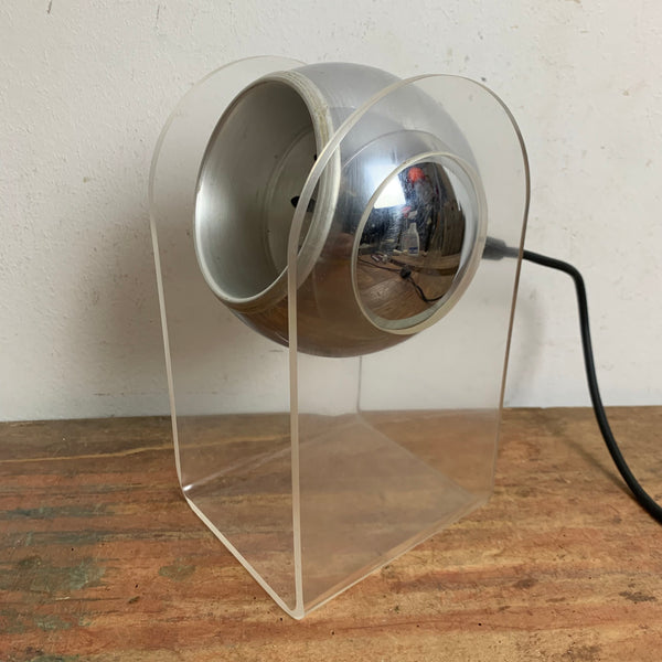 Vintage Space Age Eyeball Tischlampe von Gino Sarfatti für Arteluce