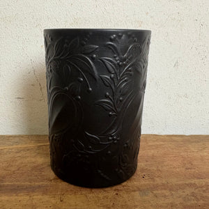 Vintage Porzellan Vase schwarz von Björn Wiinblad für Rosenthal