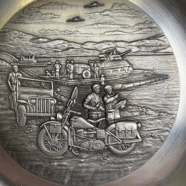 Vintage Sammel Zinn Teller Harley Davidson