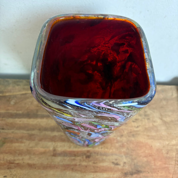 Vintage Design Kunst Vase Tutti Frutti Muranoglas von Dino Martens für Avem