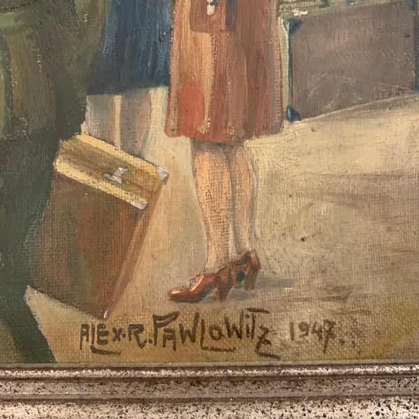 Ölgemälde Die Ankunft des Orientexpress von Alexander Pawlowitz
