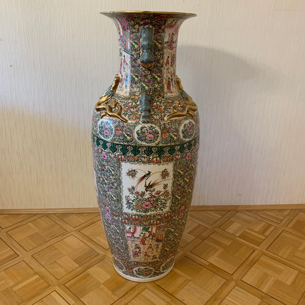 Antike große Familien Rosenvase  131 cm Chinesische Vase