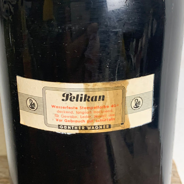 Alte Pelikan Flasche mit Stempelfarbe