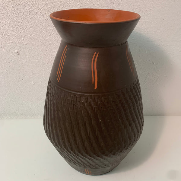 Vintage Mid Century Keramik Vase 19/35 Josef Alfred Krupp für Akru Klinker Keramik