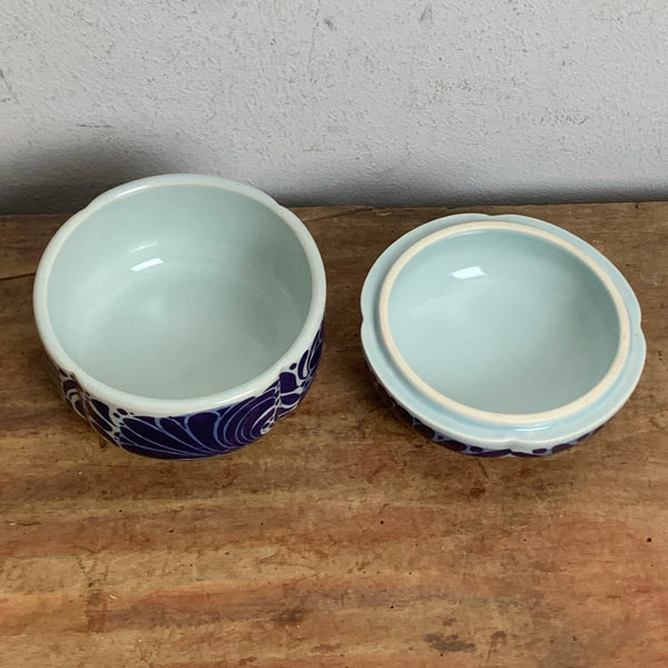 Vintage Porzellan Deckeldose Bodil blau-weiß von Rosenthal Studio Linie
