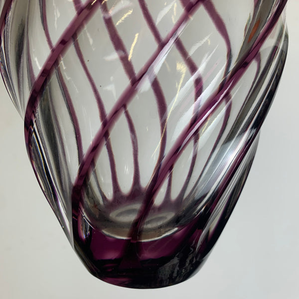 Art Deco Kristallglas Vase von Johann Oertl & Co.
