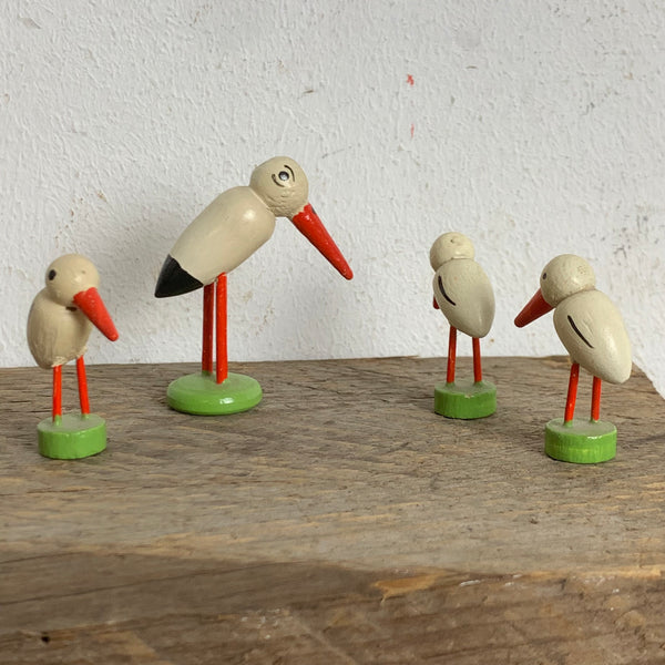 Vintage Wendt und Kühn Storch Störche Erzgebirge