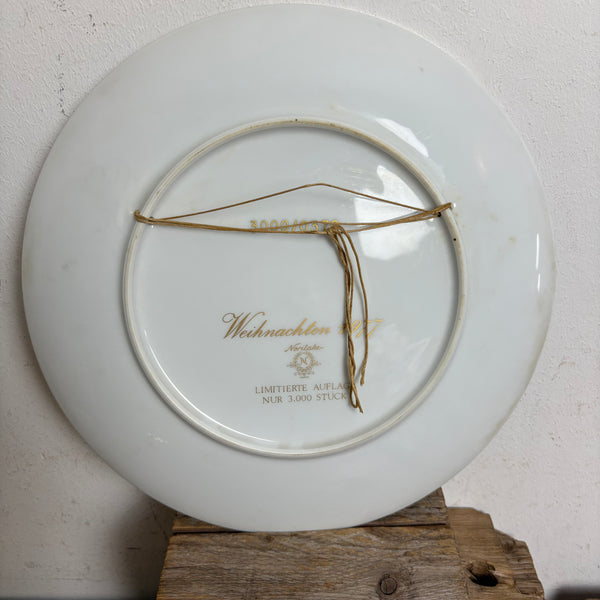 Vintage Noritake Weihnachtsteller 1977