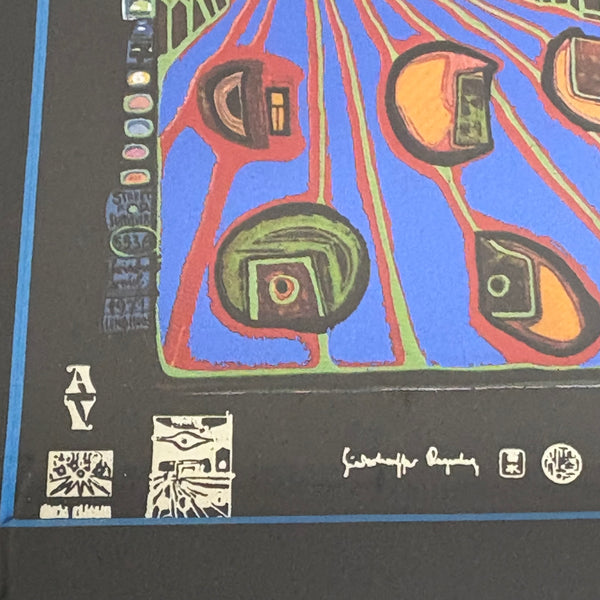 Vintage Kunst Grafik Look at it on a rainy day von Friedensreich Hundertwasser