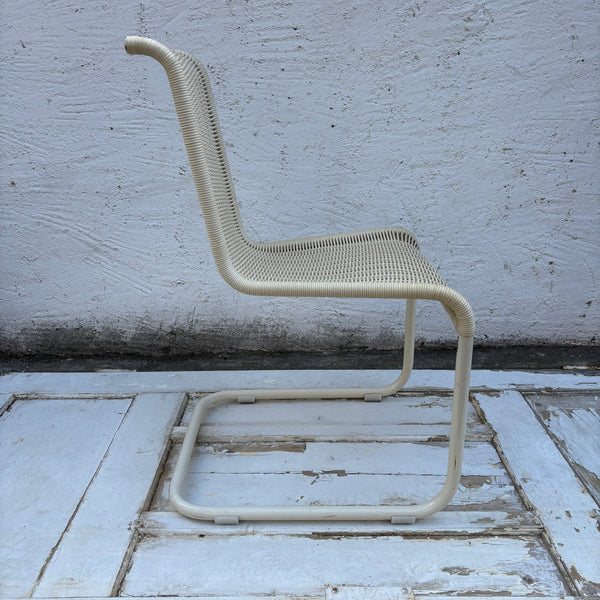 4er Garnitur Kragstuhl B20 von Jean Prouvé für Tecta in Beige