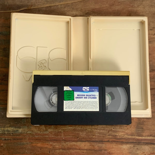 VHS Video Kassette Mission Galactica Angriff der Zylonen