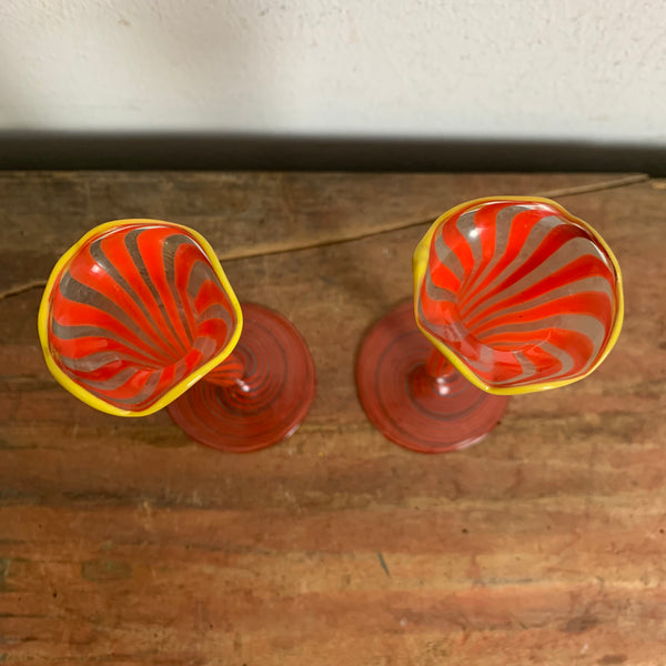 Ein paar Art Deco Vasen von Bimini Werkstätten Lauscha