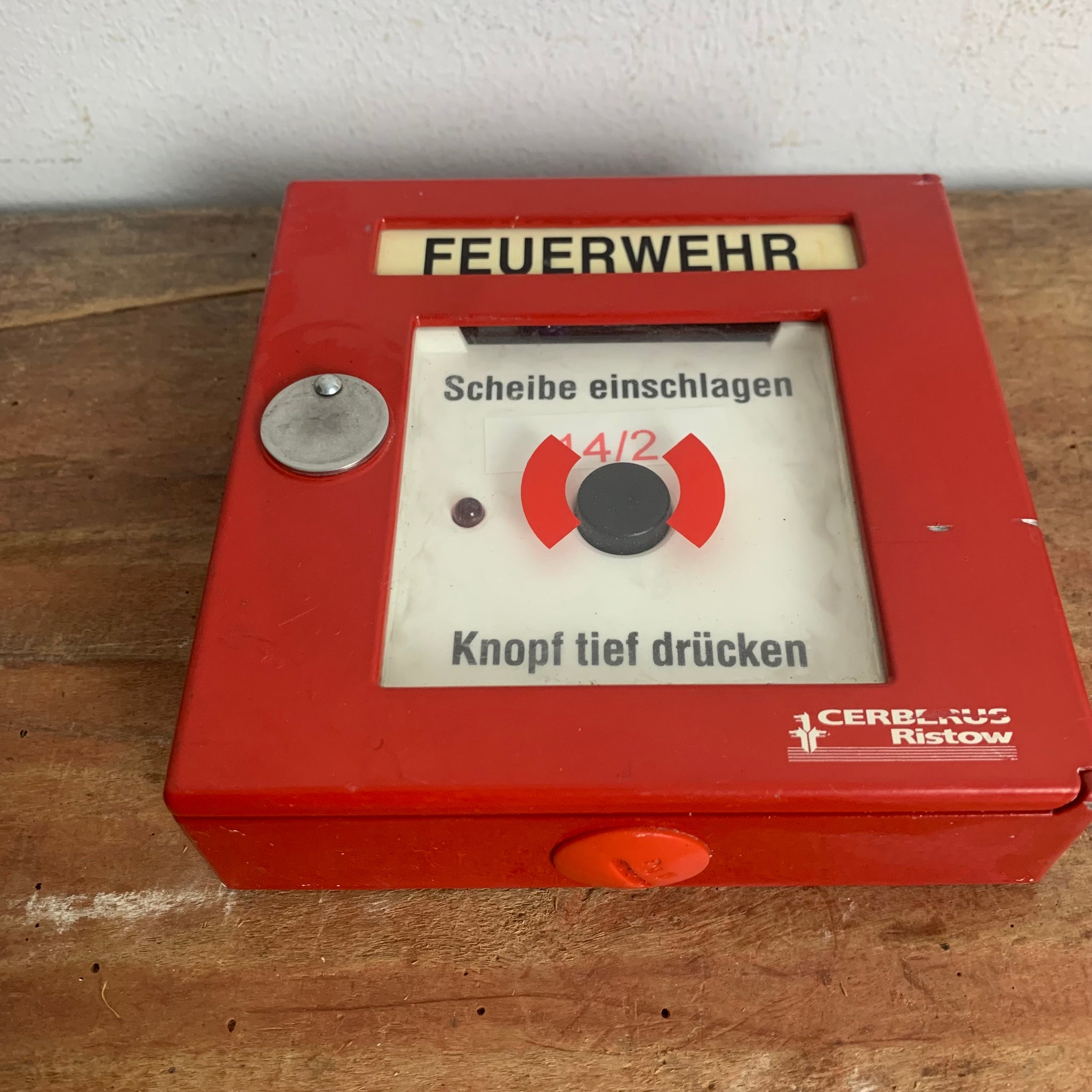 Vintage Feuerwehr Brandmelder zur Deko