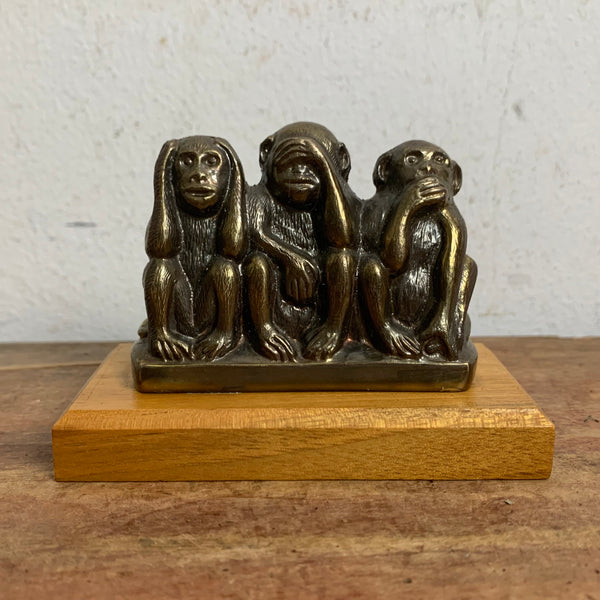 Mid Century Skulptur Die drei weisen Affen