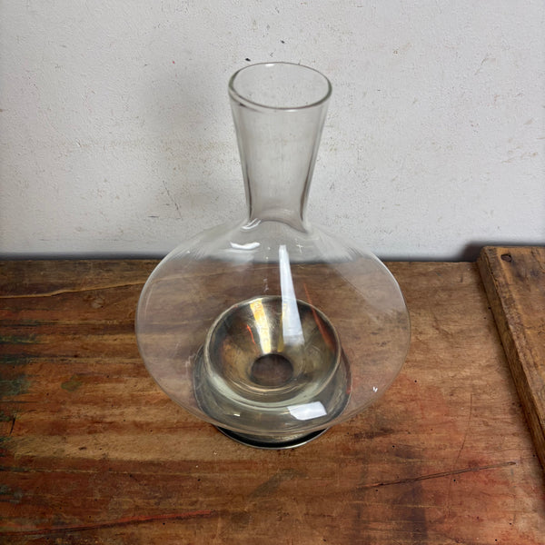 Vintage Wein Dekanter mit versilbertem Sockel