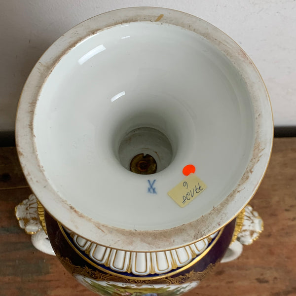 Schlangenhenkel Vase von Ernst August Leuteritz für Meissen