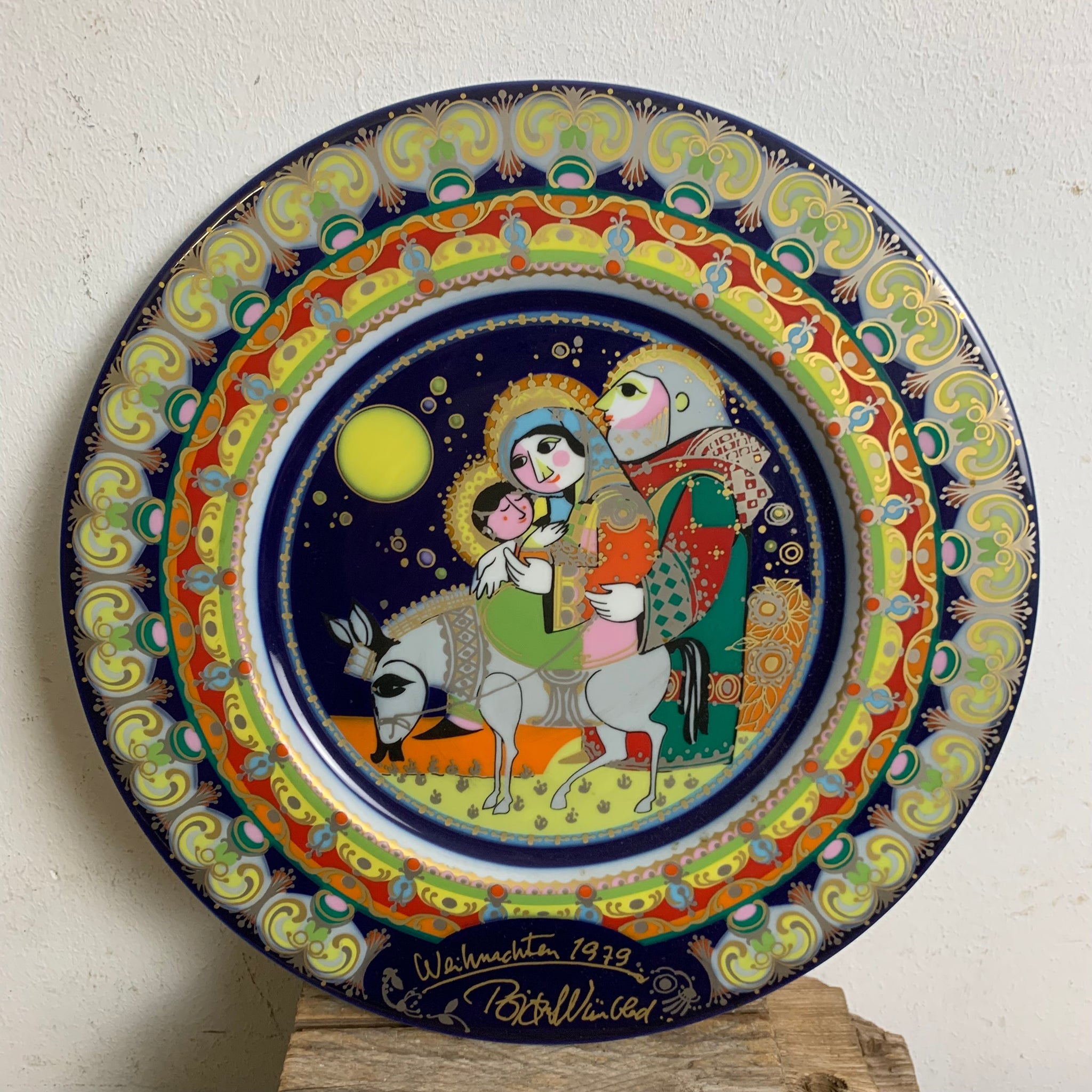 Weihnachtsteller 1979 von Björn Wiinblad für Rosenthal