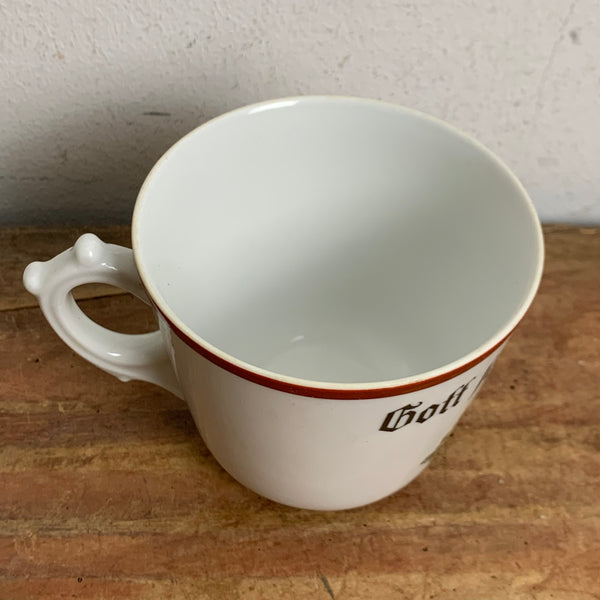 Patriotische Porzellan Tasse Gott schütze Deutschland 1914