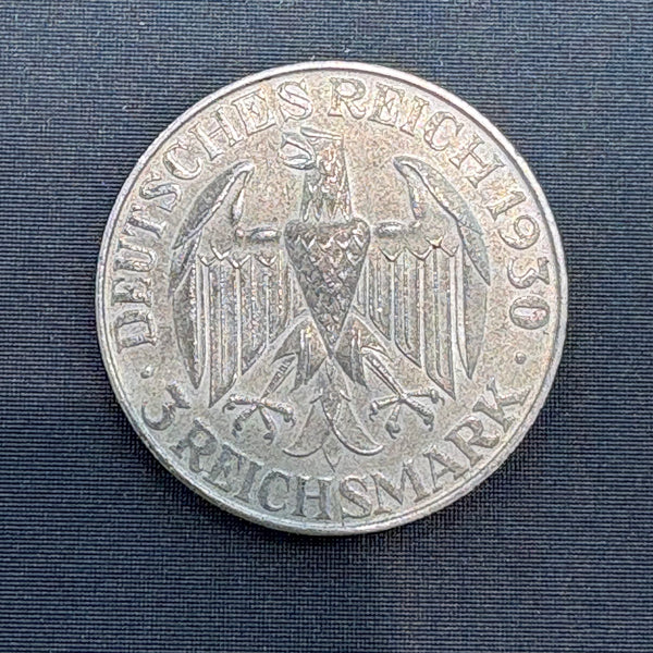 Silber Münze Weltflug 1929 Graf Zeppelin 3 Reichsmark