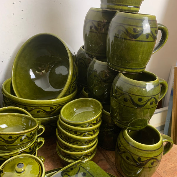 Vintage Eß / Tafel Service Ulmer Keramik