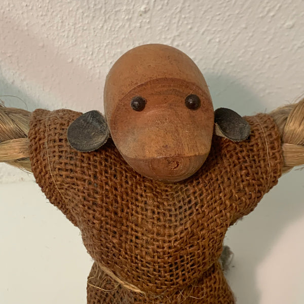 Vintage großer Holzaffe im Kay Bojesen Stil