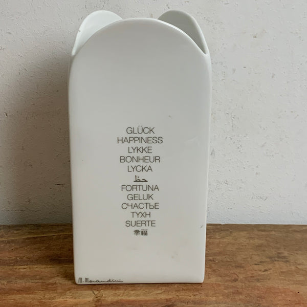 Vintage Glücks - Porzellan Vase von Morandini für Rosenthal