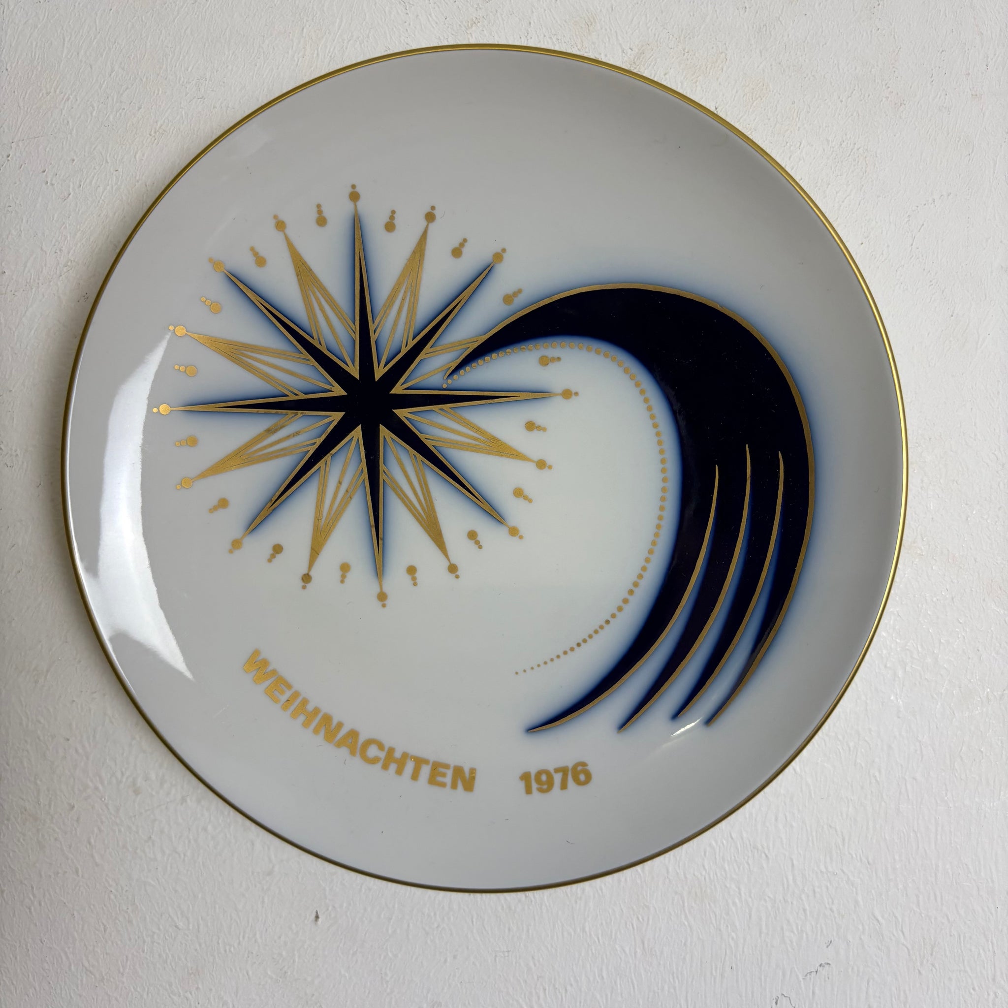 Vintage Wandteller Weihnachten 1976 KPM Zeptermarke