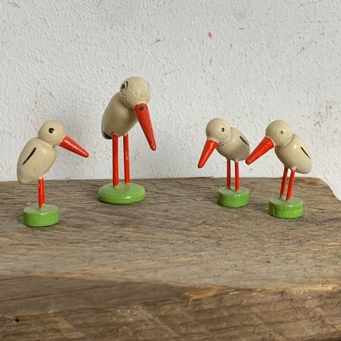 Vintage Wendt und Kühn Storch Störche Erzgebirge